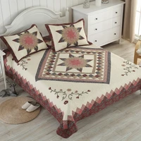 chausub patchwork cotton bedspread quilt set 3pcs bed cover shams super king size quilted blanket on the bed vintage coverlet