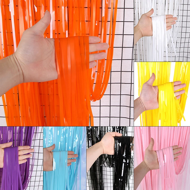 1 шт Цвет Макарон бахрома занавеска с блестками Свадьба День рождения фон