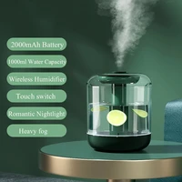 1l wireless air humidifier ultrasonic cool mist humidifier 2000mah rechargeable battery mist maker fogger water air diffuser
