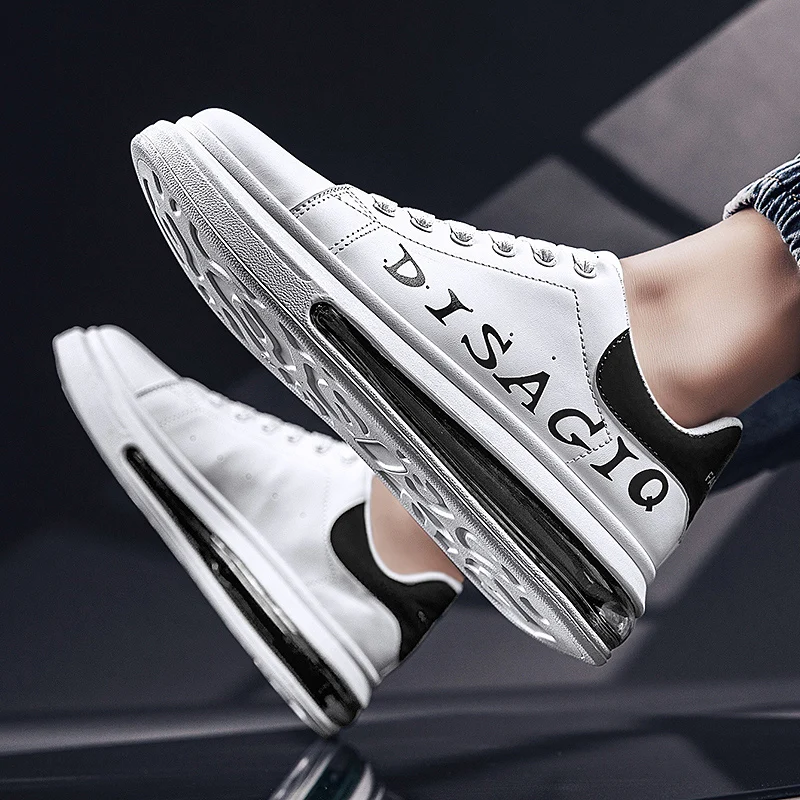 

Men's Casual Shoes Fashion White Shoes Winter Men Shoes Outdoor Canvas Shoes Men Breathable Non-Leather Casual Shoes Air Cushion