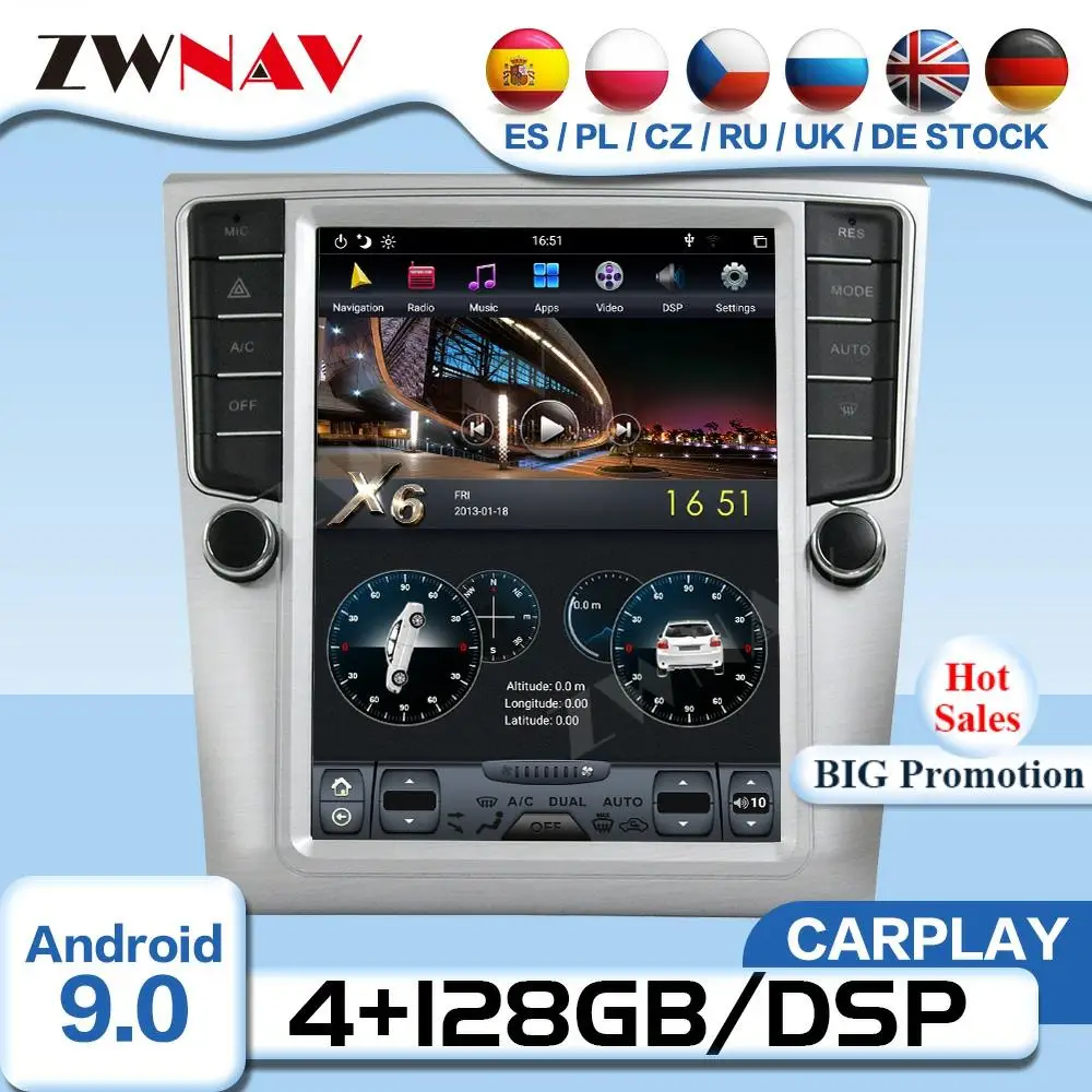

Tesla Screen Android 9 Video Player For VW VOLKSWAGEN Magotan 2012 2013 2014 2015 2016 GPS Radio Receiver Audio Stereo Head Unit