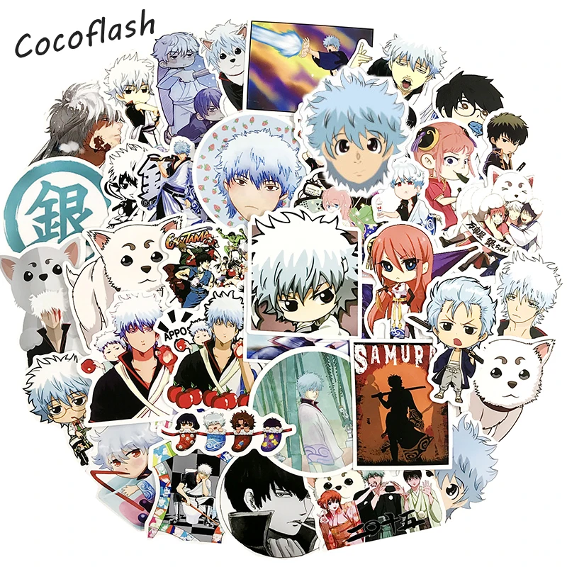 10/50PCS/pack Cartoon Japan Anime GINTAMA Cartoon Stickers For Case Laptop Motorcycle Skateboard Luggage Kids Toy Decal Sticker