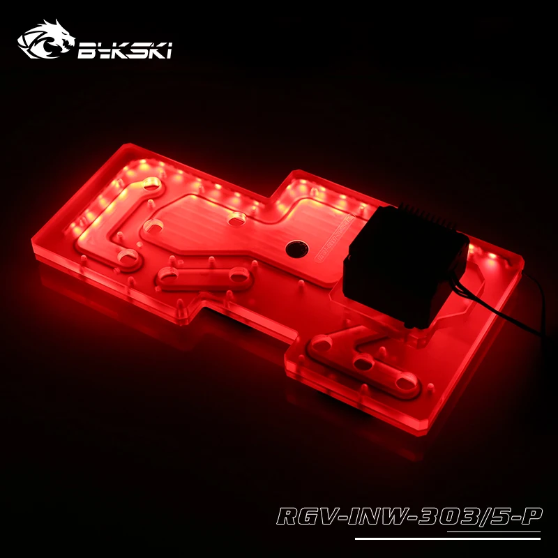 BYKSKI резервуар для воды для INWIN 303305, DDC насос Res Combo, RGB прозрачное стекло резервуар RGV-INW-303/5-P