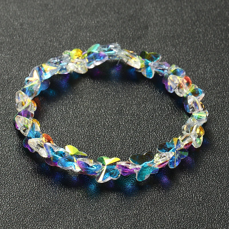 Стразы стеклянные в форме бабочки художественные поделки кристаллы AB цвета