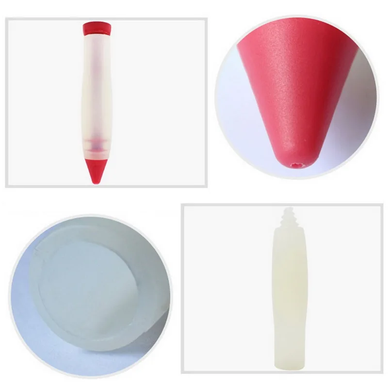 

1Pcs Pastry Cream Chocolate Decorating Syringe Silicone Plate Paint Pen Cake Cookie Ice Cream Decorating Pens Cake Tools