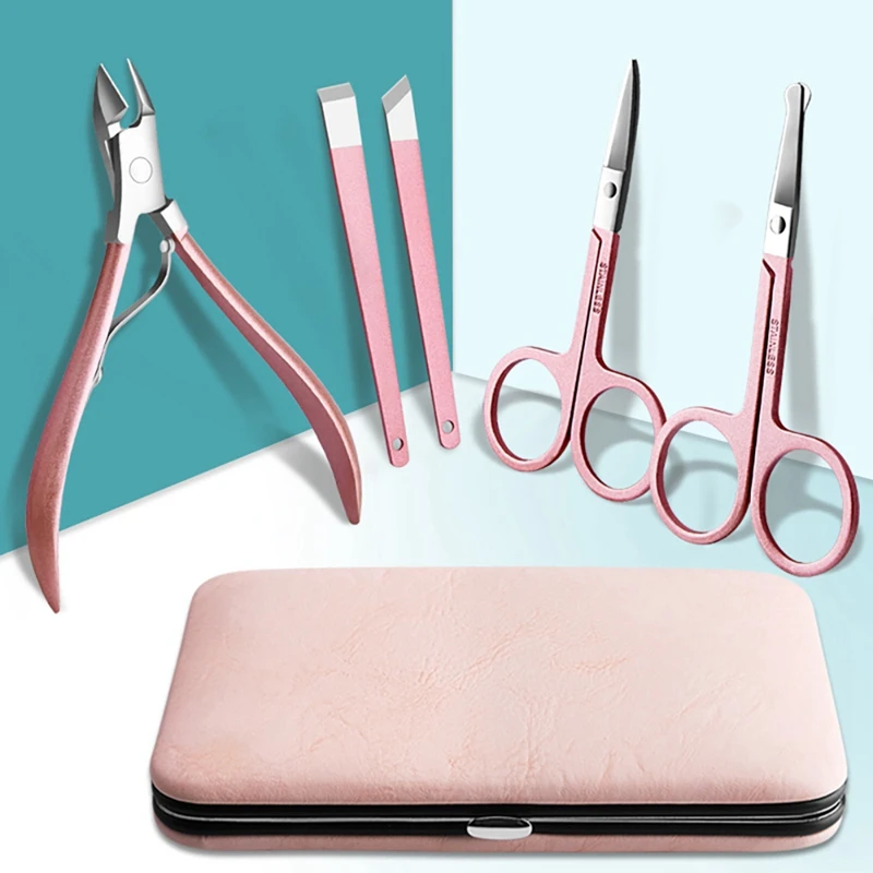 

18 Pcs Manicure Set Professional Stainless Steel Nail Clipper Kit Foot Hand Nails Care Tool Multi Function Portable Kit
