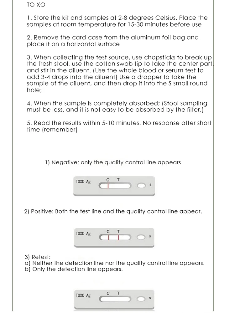 

Pet dogs cats TOXO Toxoplasma parasites dogs and cats test paper card pregnancy parasite detection board