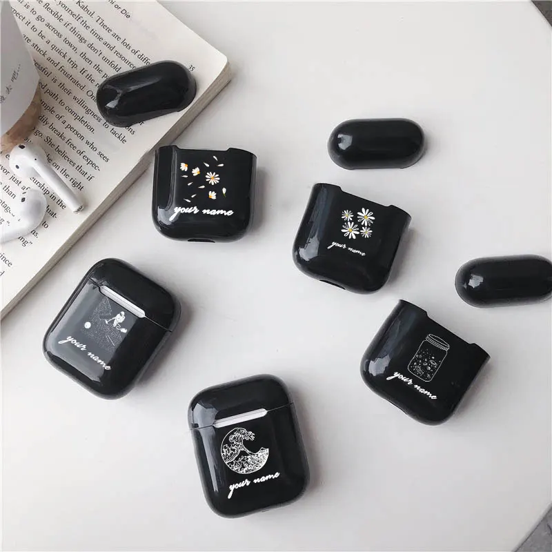 Звездный астронавт жесткий наушник чехол для Apple Airpods защитный чехол своими руками, на заказ ромашка черный наушник чехол для Airpods чехлы