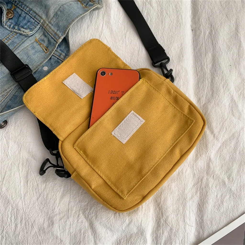 

Canvas Women Shoulder Bag Pure Color Handbag Casual Tote Outdoor Bag Canvas Zipper Fashion Shoulder Messenger Bag designer