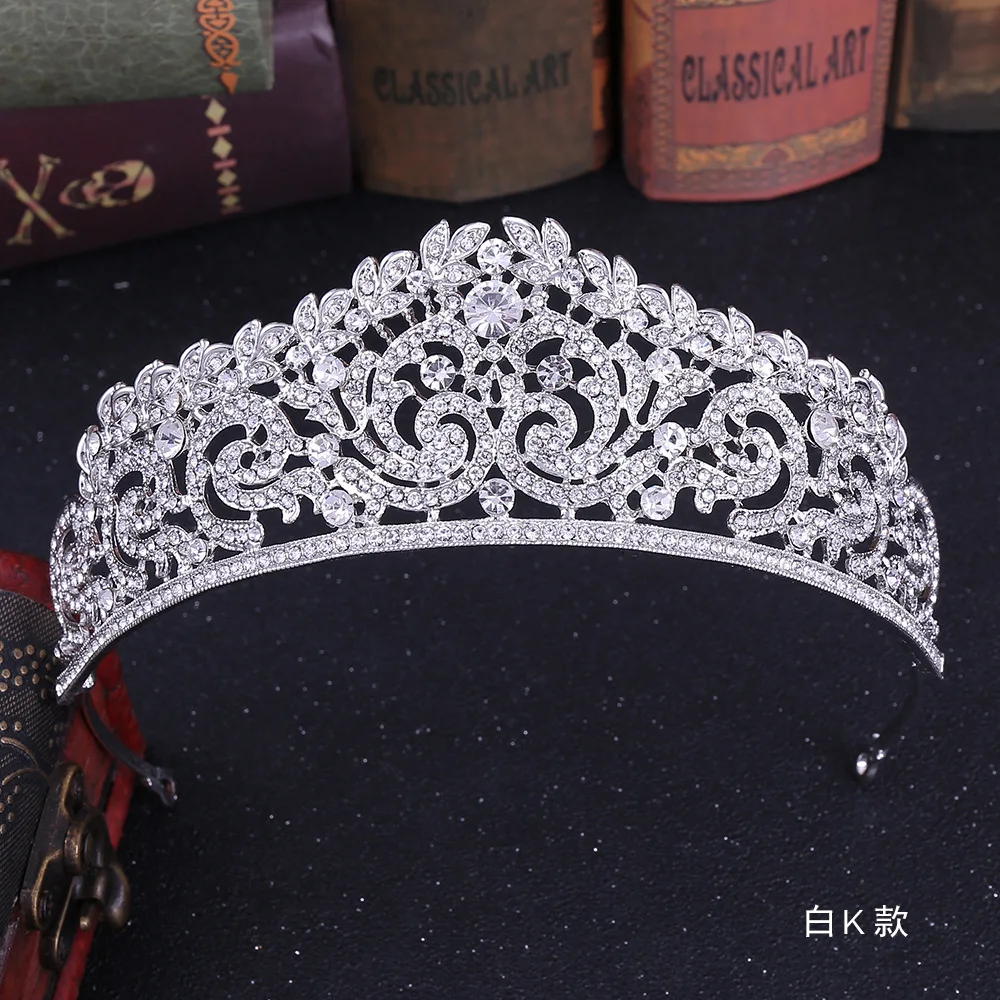 1PC Волосы невесты дети тиара детская Корона девочка королевская свадебная диадема оголовье стильное свадебное украшение принцессы подарок ювелирные изделия - Metal color: 1PC
