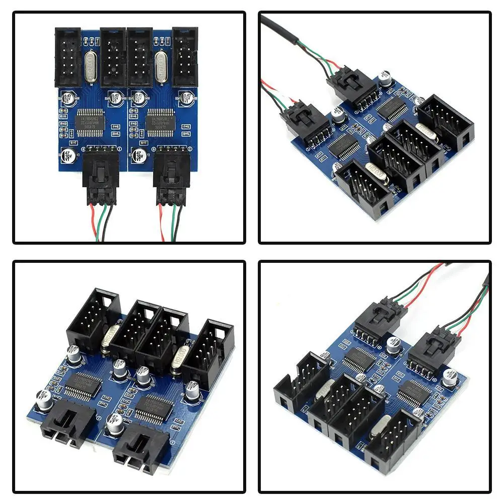 

Motherboard USB 9-pin Extension Cable Header Connector USB2.0 9-pin One-to-four/one-to-two Splitter Board Circuit F2A9