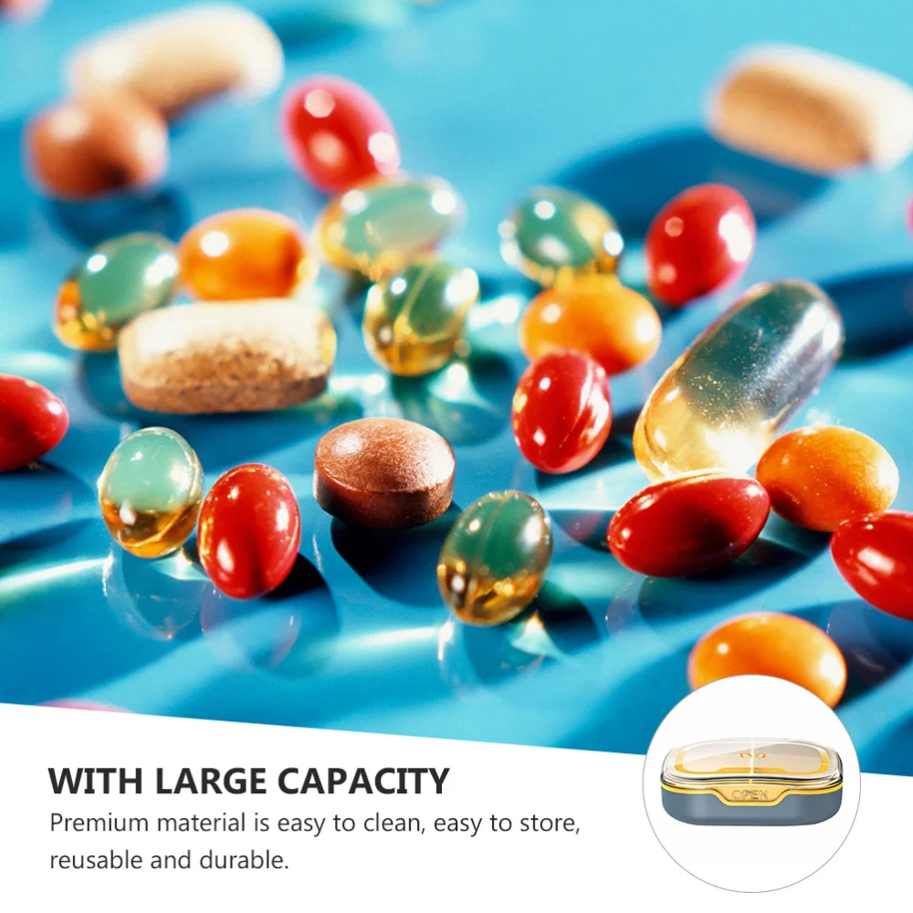 

Sealed Pill Box Practical Medicine Container Medicine Storage Holder Pill Box