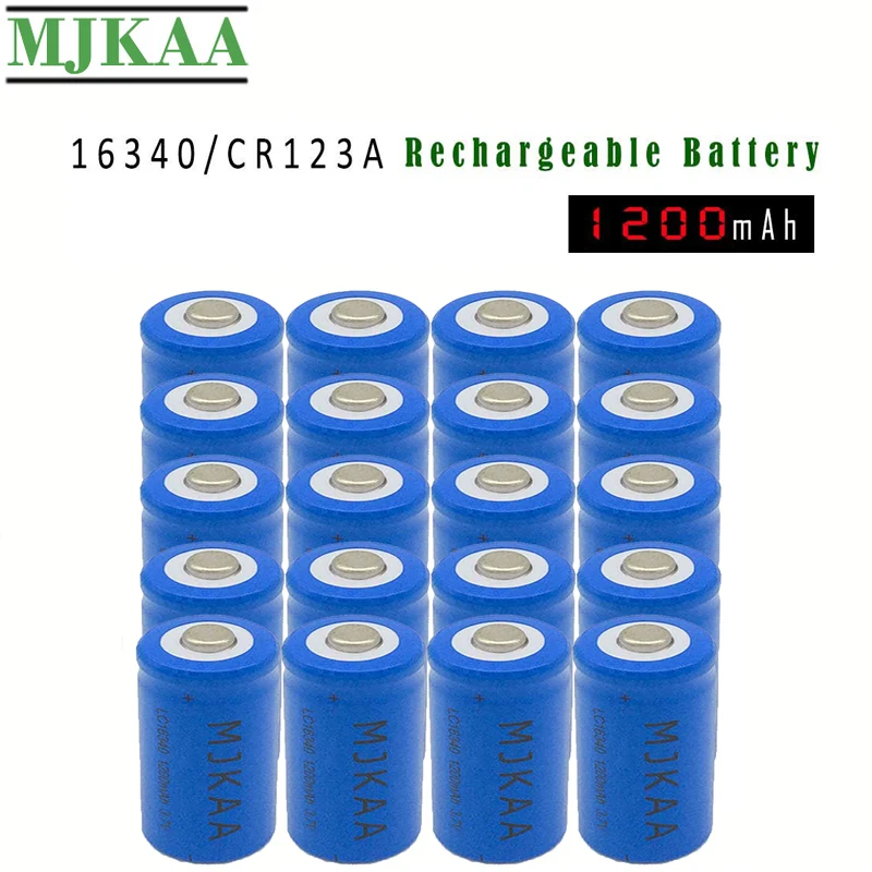 MJKAA 3 7 V 1200mAh литиевая 16340 батарея CR123A аккумуляторные батареи CR123 для лазерной ручки