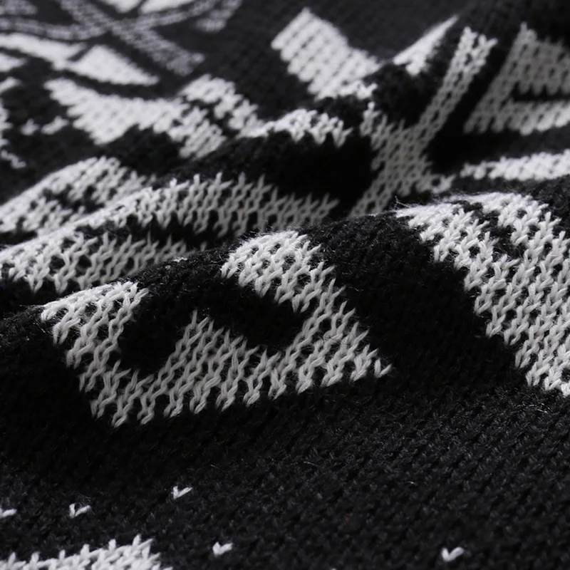 2019 Christmas Unisex Sweater Winter Deer Printed Knitted Wool Pullovers Casual For Men And Women Warm Clothes | Мужская одежда