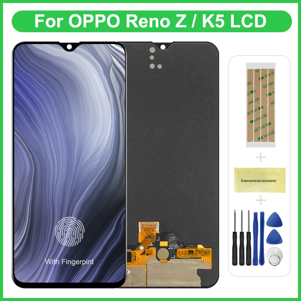 

6.4'' Super AMOLED/TFT Black For Oppo Reno Z CPH1979 PCDM10 PCDT10 LCD Display Touch Screen Digitizer Assembly