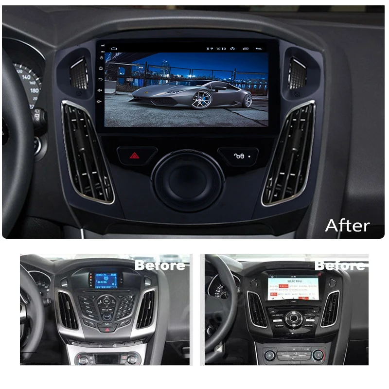 Wanqi навигационная система для Ford Focus 2012-2015 9 дюймов 10 0 Автомобильный