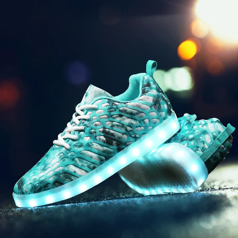 Светодиодная светильник IGxx для мужчин и женщин светящиеся мигающие кроссовки с