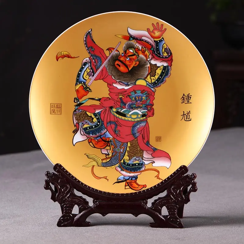 Декоративная керамическая тарелка Цзиндэчжэнь для дома гостиной модное