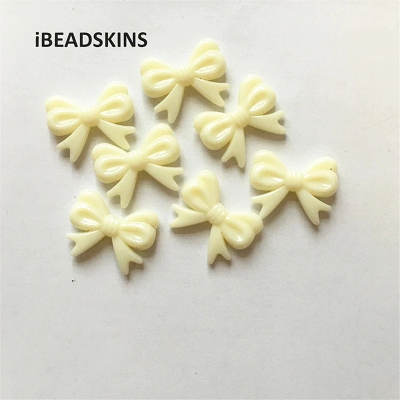 Новое поступление! 29x23 мм 250 шт./лот акриловые бусины в форме банта для