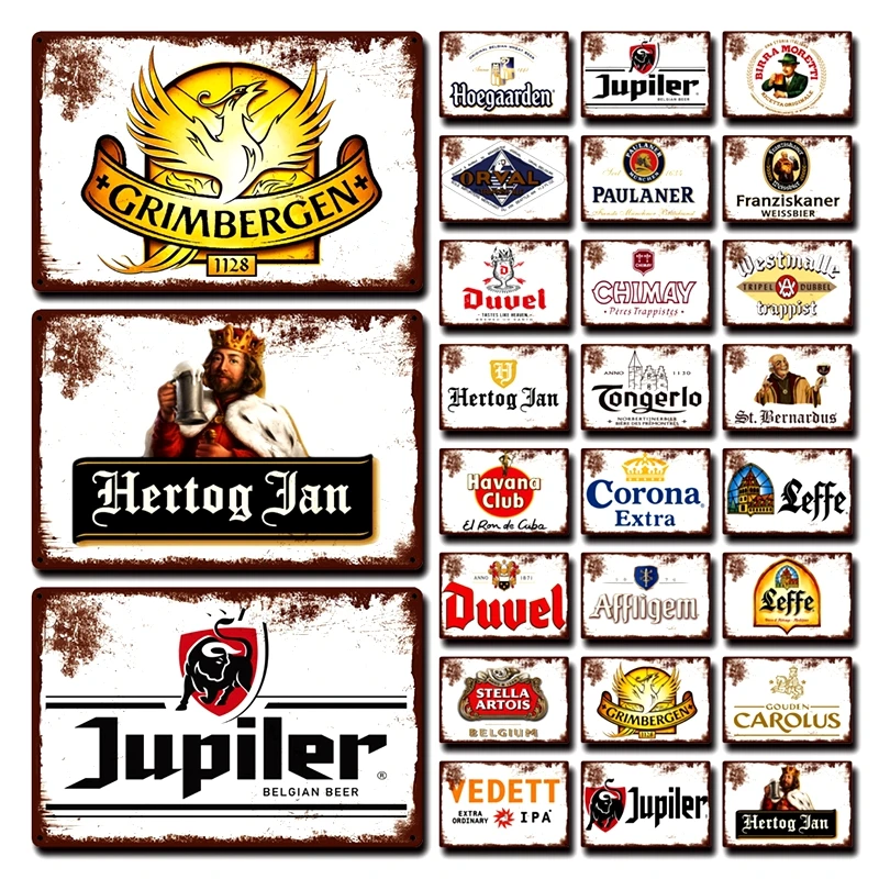

Металлическая вывеска Kelly66, бельгийское пиво Duvel Paulaner Jupiler Leffe Hertog Jan Tin, домашний декор, Размер 20 х 30 см Dy188