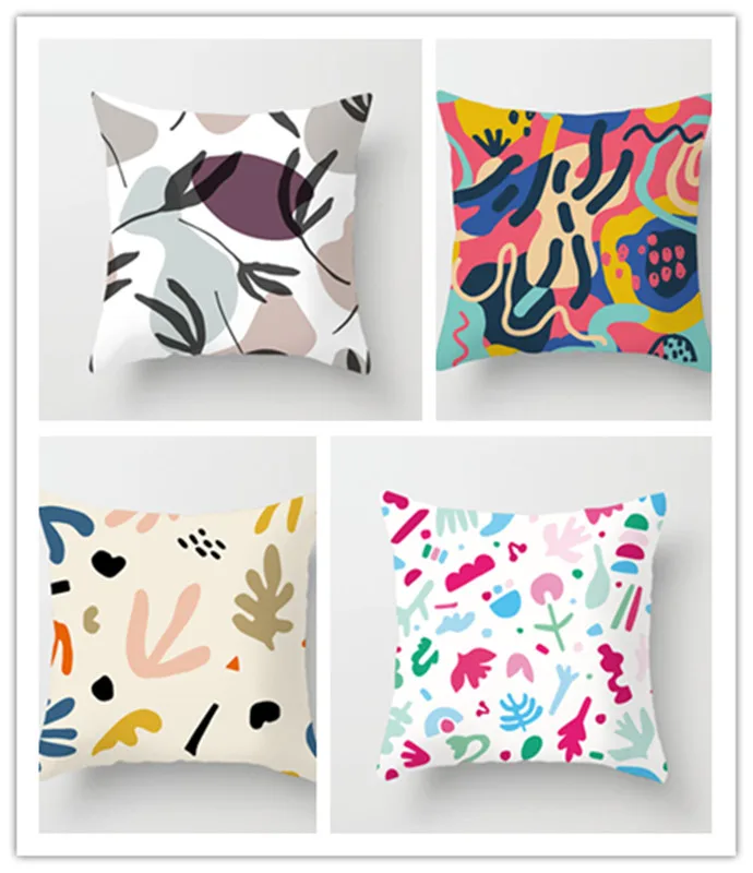 Наволочка для подушки с геометрическим рисунком декоративный полиэстеровый