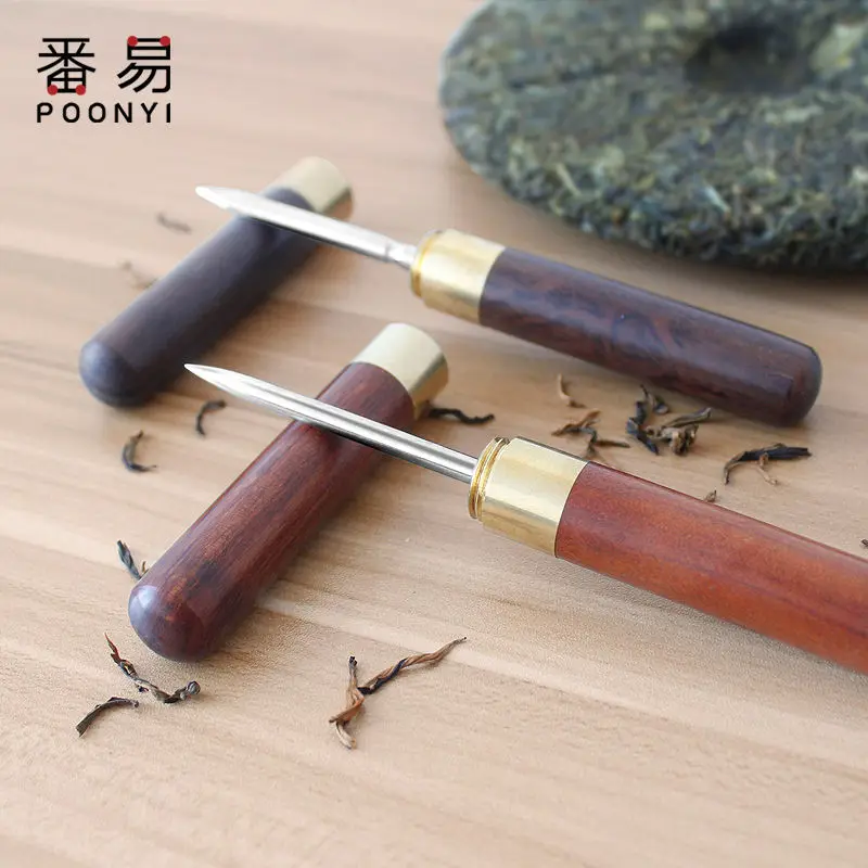 Игла для чая нож черное дерево палисандр нержавеющая сталь конус аксессуары Пуэр