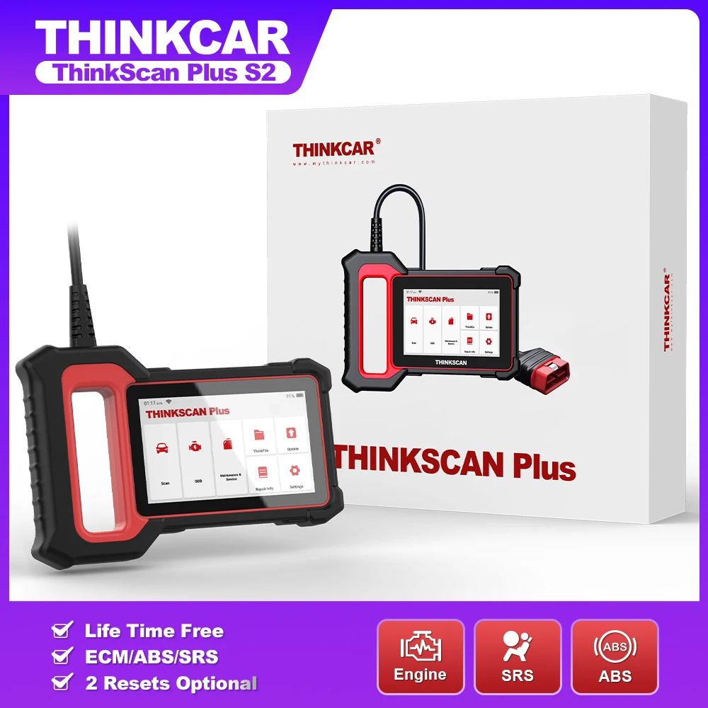 THINKCAR Thinkscan Plus S2 OBD2 автомобильный сканер ECM/ABS/SRS профессиональный анализатор