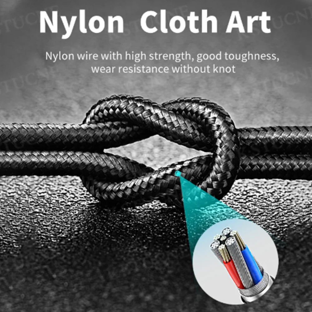 

UGI 360 2A Micro USB Magnetic Fast Charging Type C Cable For IOS Andriod Round LED Magnetic Android USB-C Type C Mobile Phone