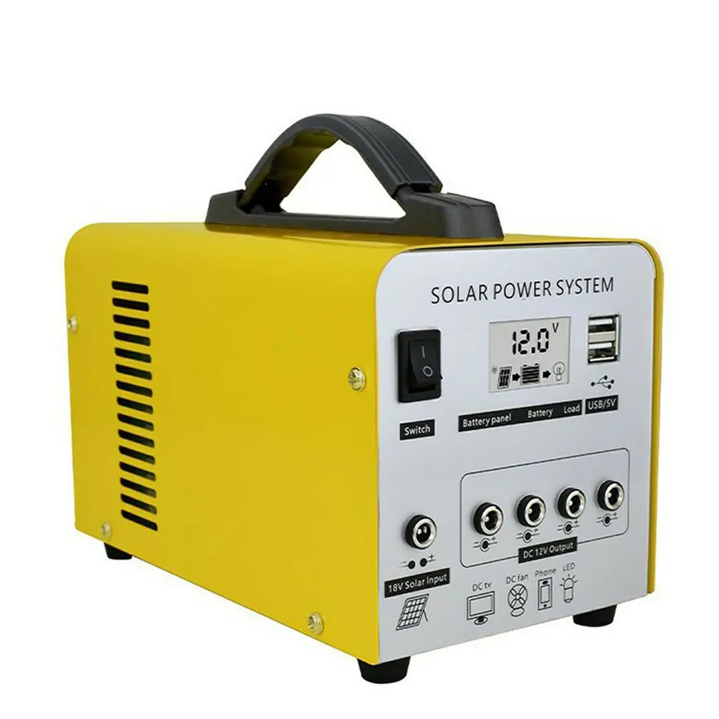

12V USB Solar Power Panel Solar Charger with LED Bulbs Home System Generator Kit Indoor/Outdoor Lighting Over Discharge Protect