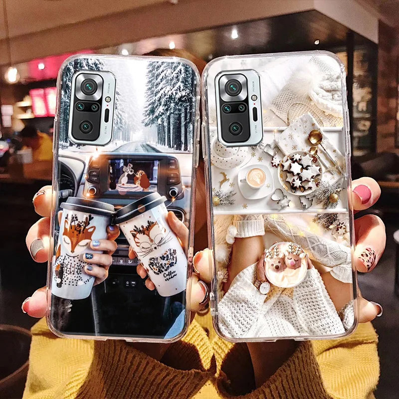 

Redmi 9 Case for Xiaomi Redmi Note 10 8 Pro 7 10S 9S 9T 9C NFC 9A 8A K40 Gaming K20 4G 5G Cover Silicone Christmas Girl Fundas