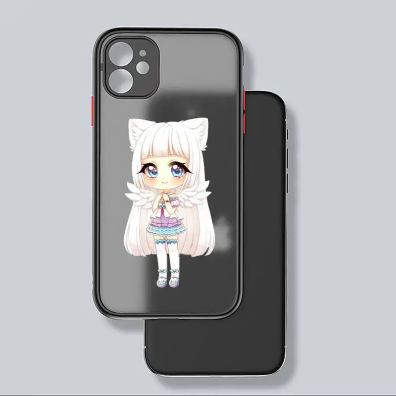 

Anime girl Cute drawing pattern Phone Case matte transparent For iphone 7 8 11 12 plus mini x xs xr pro max cover