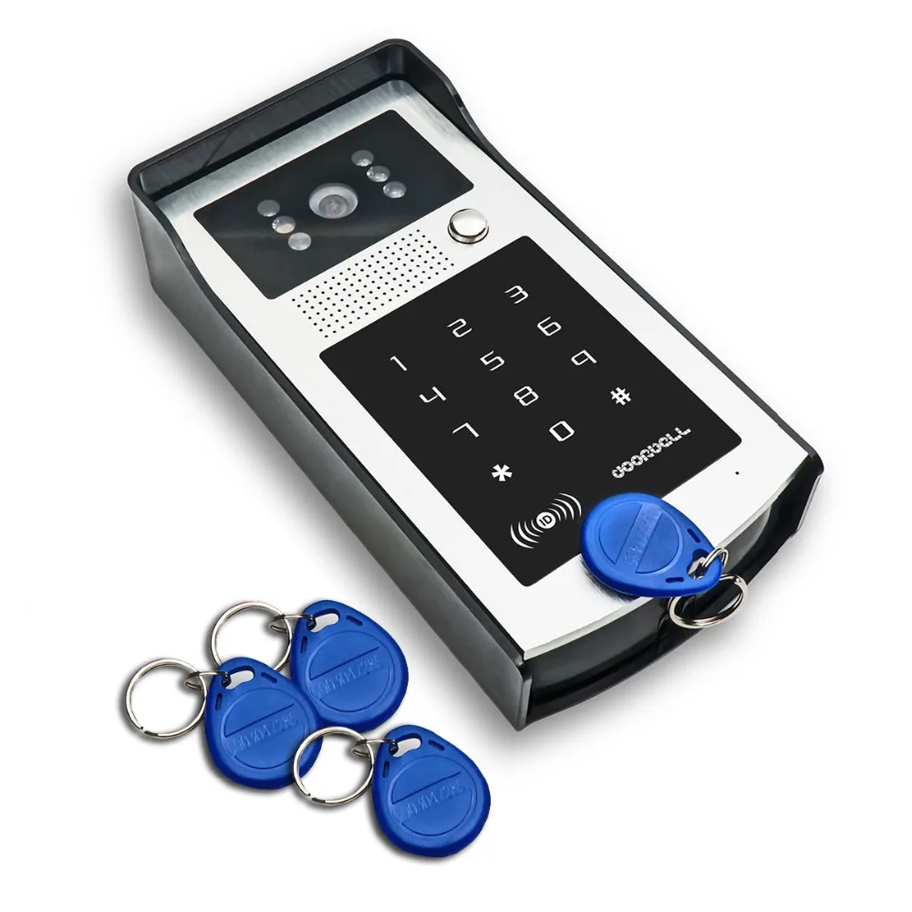 Видеодомофон с ЖК-дисплеем 7 дюймов система связи пароль для камеры ID-карта