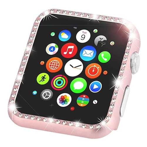 

Bling Metal Diamond Bumper Protective Case for Apple Watch Cover Series 6 SE 5 4 3 2 1 38MM 42MM Cases For Iwatch 5 4 40mm 44mm