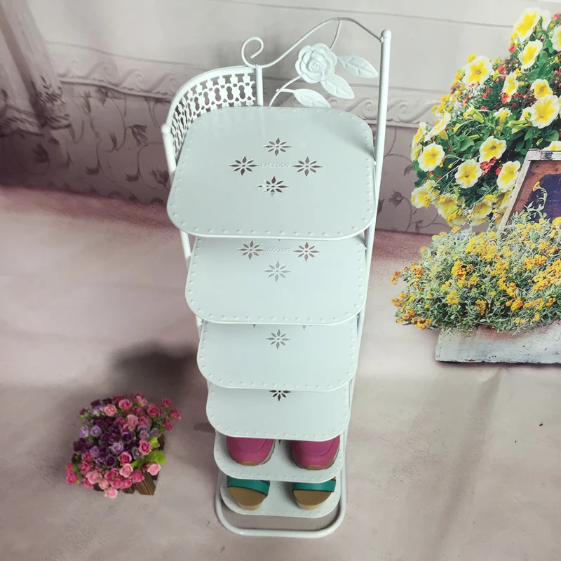 Европейский простой из кованого железа стеллаж для обуви многослойный