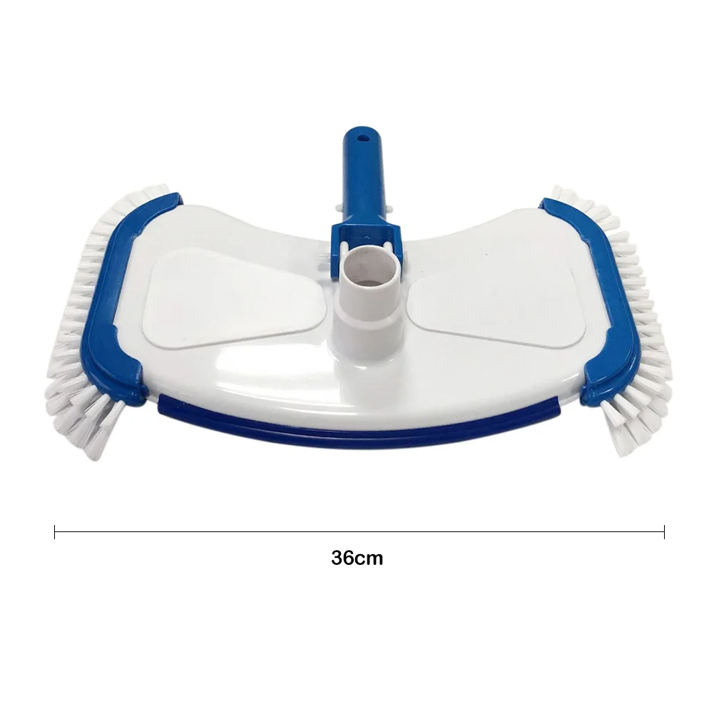 

Swimming Pool Vacuum Cleaner Cleaning Tool Suction Head w/Brush Handle Connector Reusable Washable Biofoam Cleaner Pool