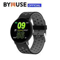 bymuse sport smart watch bracelet round bluetooths waterproof male men women fitness tracker wrist band for android ios w8