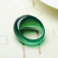 natural agate green red jade rings jewelry gemstone band ring jade stones for women men jewellery rings for women