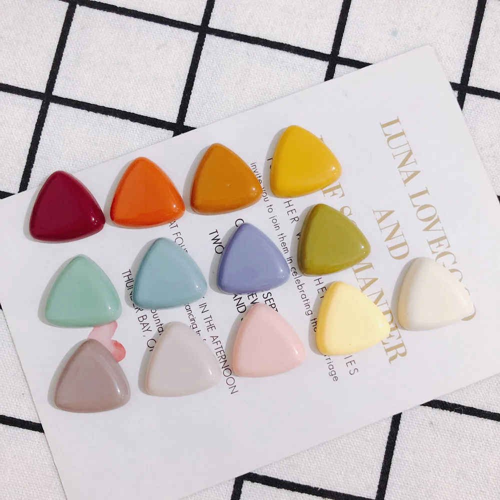 DIY Новые Треугольные геометрические сахарные блоки однотонные пластыри из смолы