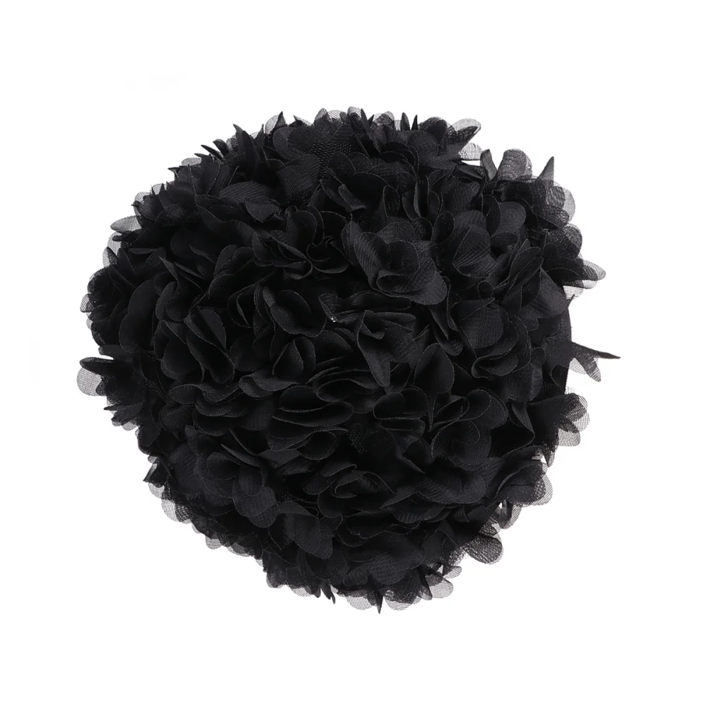 

3D Flower Petals Shaped Swim Cap Fashion Swimming Hat Adults Bathing Cap Black