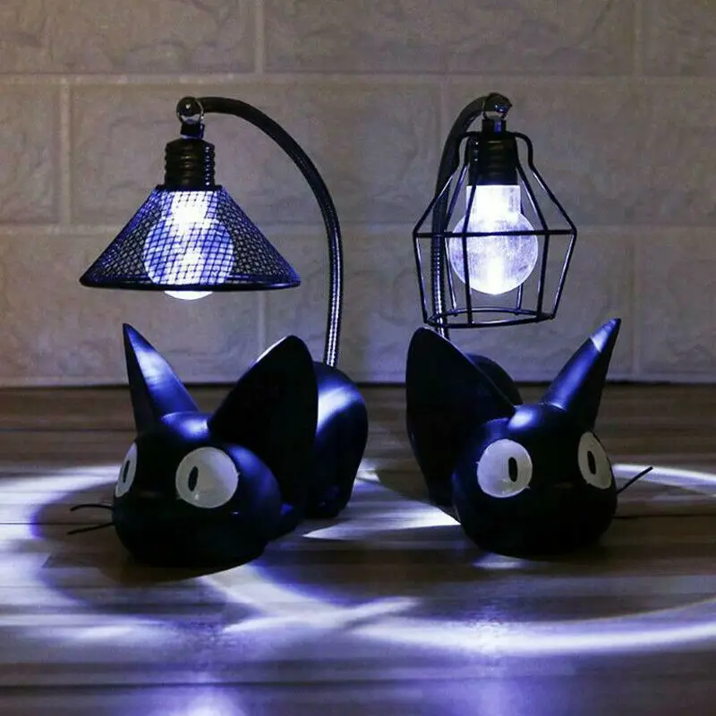 Лидер продаж 2020 настольный светодиодный ночник настольная лампа черная Jiji Cat