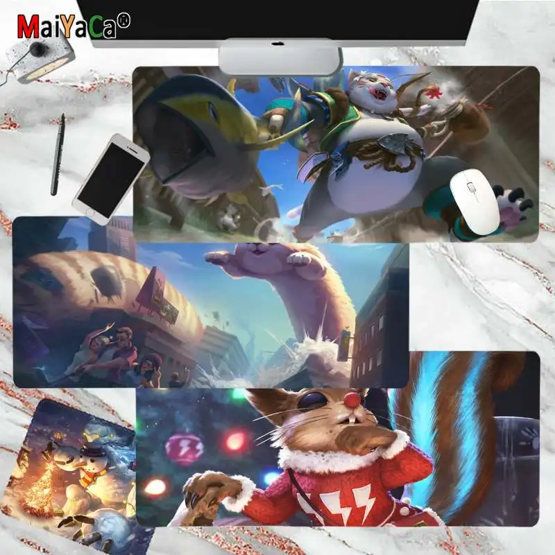 

MaiYaCa Smite game cute animal New Unique Desktop Pad Game Mousepad Size for large Edge Locking Speed Version Game Keyboard Pad