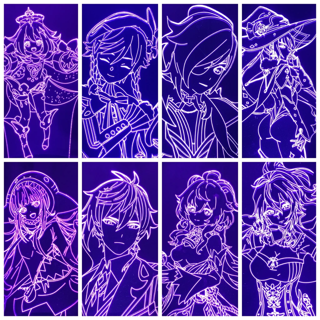 Genshin воздействия детский Ночной светильник Led Цвет изменение Usb Батарея на