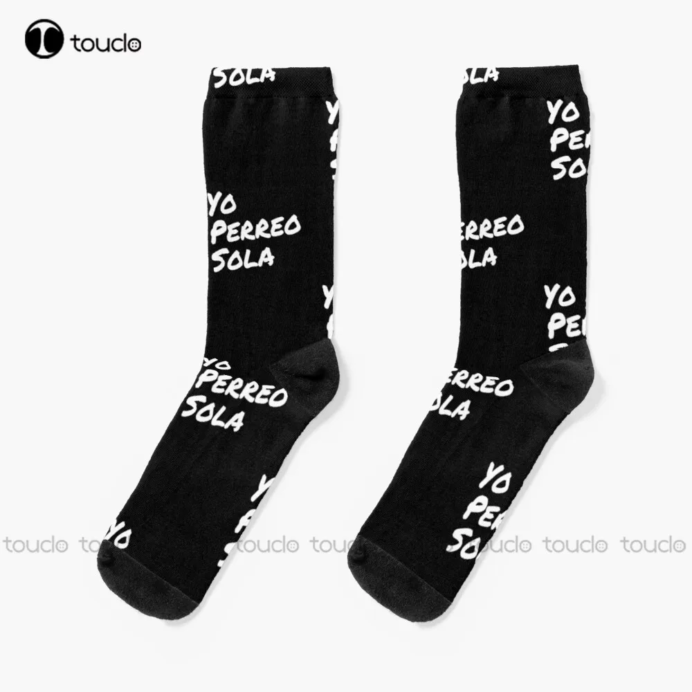 

Bad Bunny- Yo Perreo Sola- Yhlqmdlg Socks Slipper Socks For Men Christmas Fashion New Year Gift Unisex Adult Teen Youth Socks