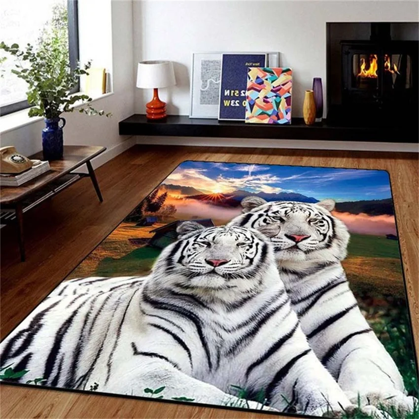 

animal tiger handsome floor mat door mat small rug non-slip sheet bedroom living room home decoration