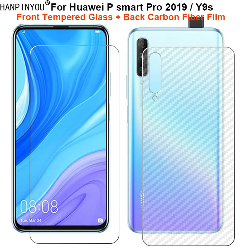 Для Huawei P smart Pro 2019 / Y9s 1 комплект = задняя пленка из углеродного волокна +