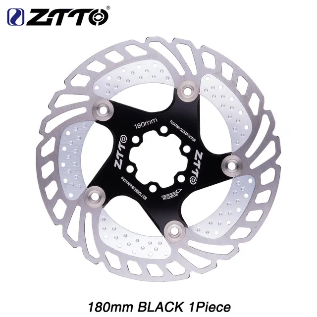 cooling 180mm black ZTTO Велосипедный тормозной охлаждающий диск плавающий ледяной ротор для горного велосипеда с гравием 203 мм 180 мм 160 мм 140 мм охлаждающий ротор vs RT99 RT86 - Цвет: cooling 180mm black