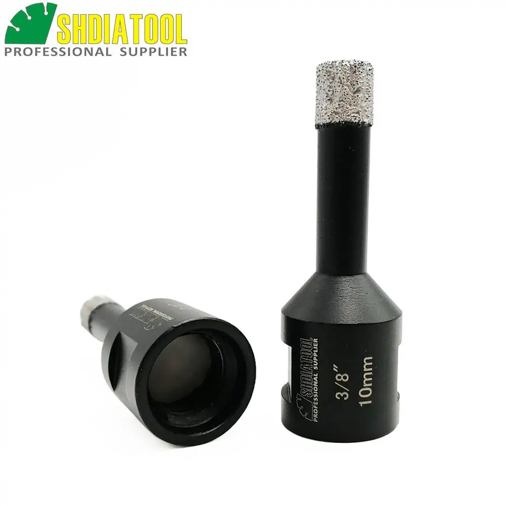 Diatool 2 шт. 3/8 &quotВАКУУМНОЙ ПАЙКИ DIAMOND сухой бурения биты с 5/8 11 соединение Диаметр 10