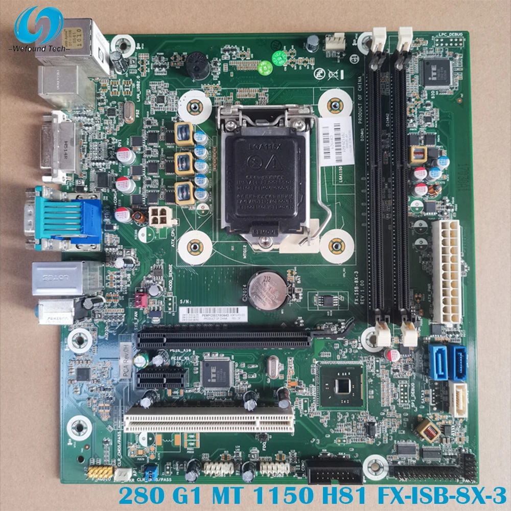 

High Quality Motherboard For HP ProDesk 280 G1 G2 MT 791129-001 782450-002 1150 H81 FX-ISB-8X-3 REV:1.0Will Test Before Shipping