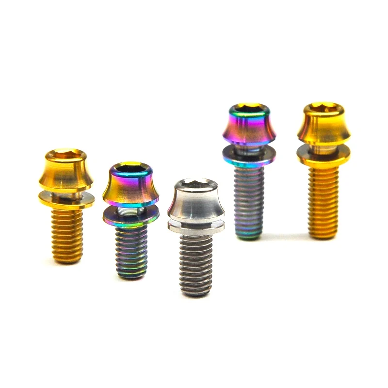 Tiremet TC4 титановые болты винты M5x12/16 мм Шестигранная головка с шайбой для