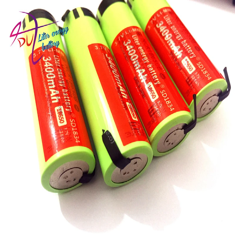 10 шт./лот 100% Новый оригинальный NCR18650 3 7 V 3400MAH литий ионный аккумулятор для